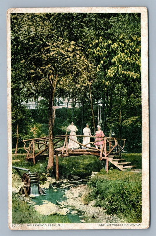 BELLEWOOD PARK NJ LEHIGH VALLEY RAILROAD 1910 ANTIQUE POSTCARD