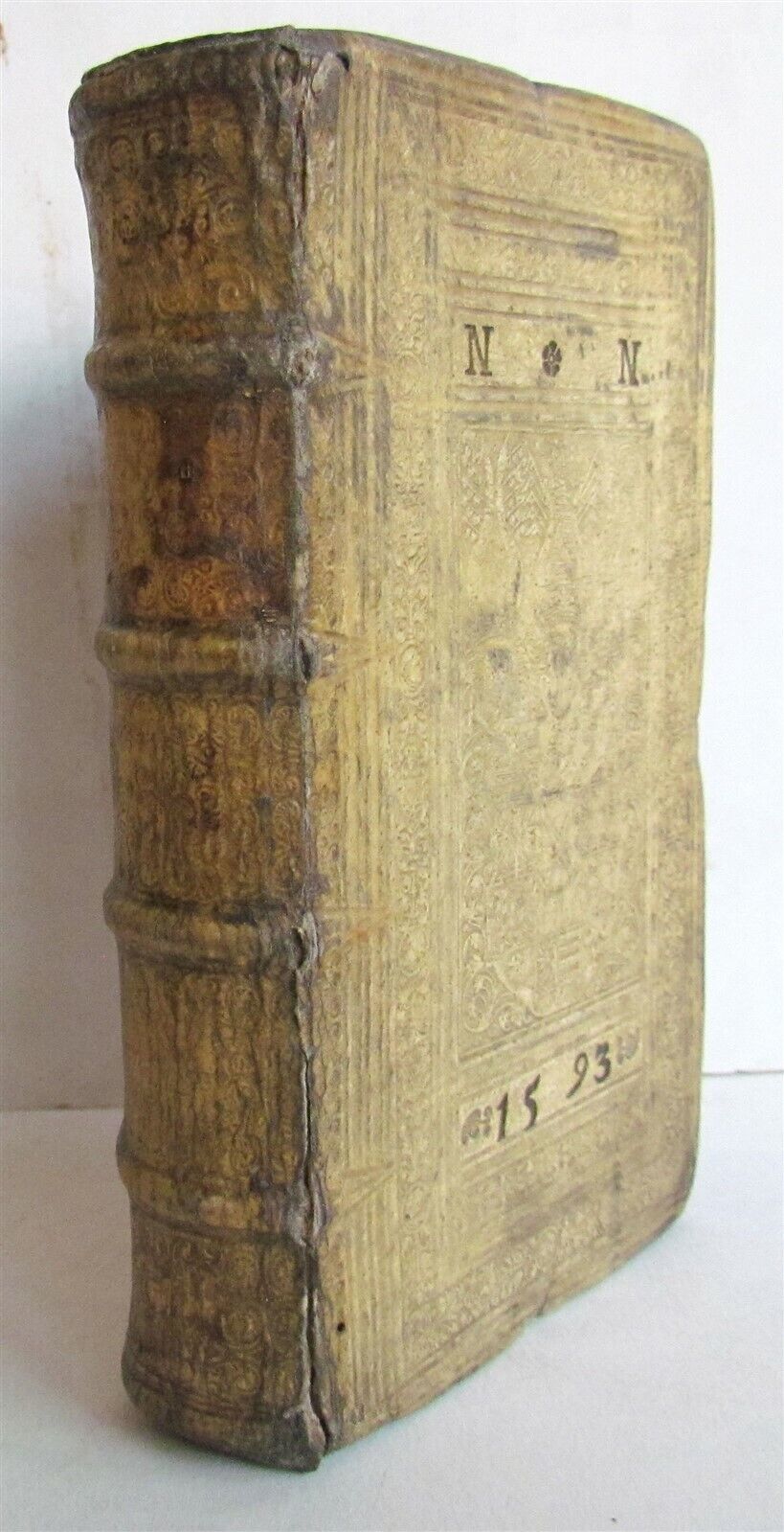 1589 Argumentorum Philippicorum BLINDSTAMPED PIGSKIN by C.Pezelius antique