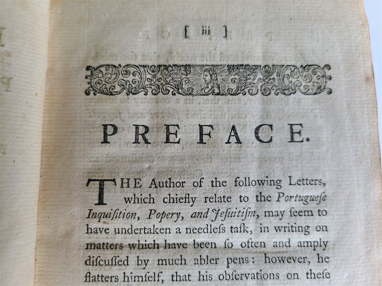 1761 MEMOIRS of PORTUGUESE INQUISITION antique in ENGLISH