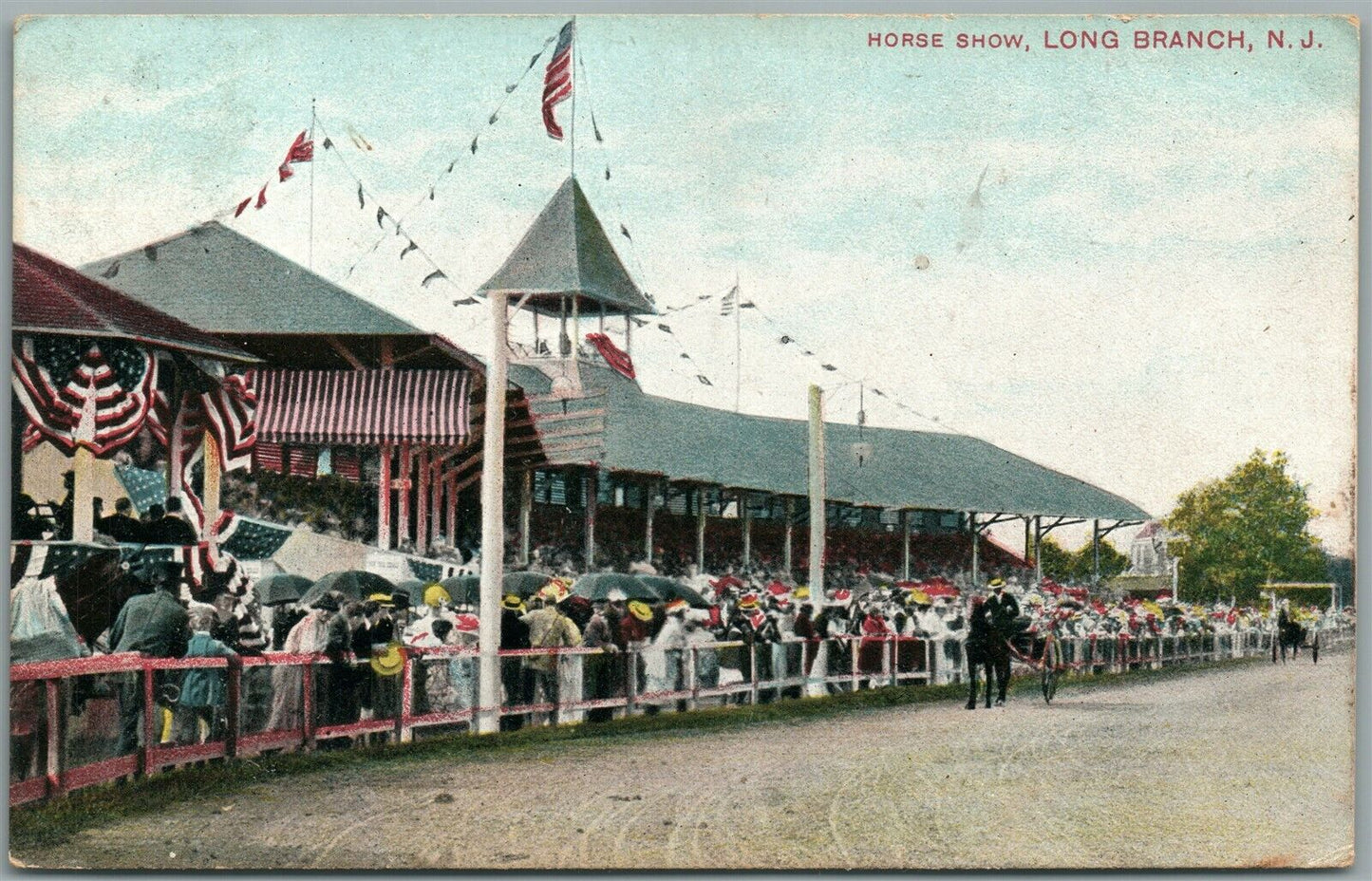 LONG BRANCH NJ HORSE SHOW ANTIQUE POSTCARD