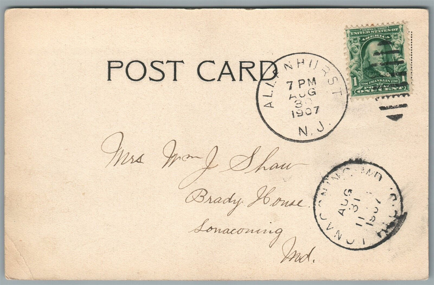 DEAL BEACH NJ ST. MARY'S ROMAN CATHOLIC CHURCH ANTIQUE POSTCARD