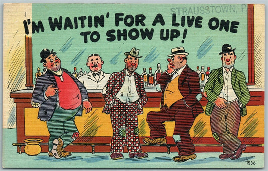 STRAUSSTOWN PA 1947 VINTAGE POSTCARD