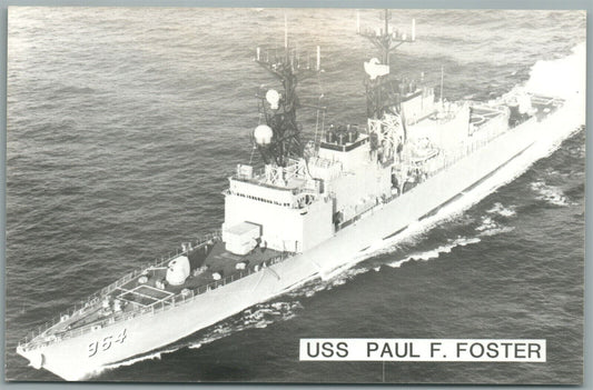 MILITARY SHIP USS PAUL FOSTER VINTAGE REAL PHOTO POSTCARD RPPC