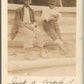 2 FRIENDS 1918 ANTIQUE REAL PHOTO POSTCARD RPPC