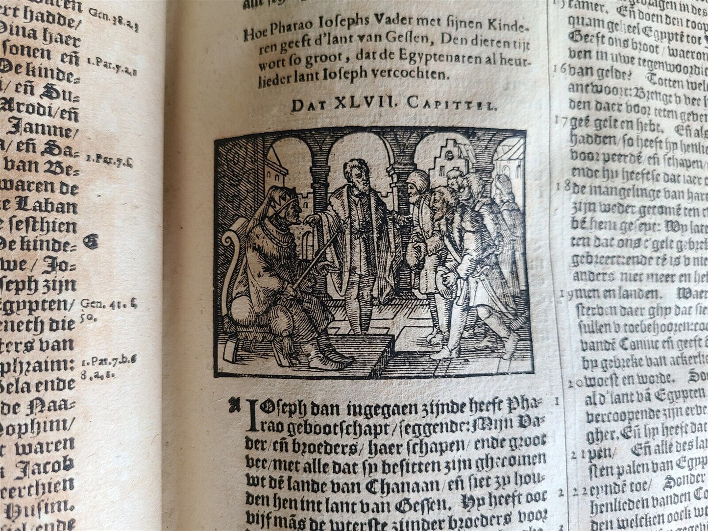 1599 BIBLE in DUTCH MOERENTORF BIBLIA SACRA FOLIO ILLUSTRATED antique 16th CENT.