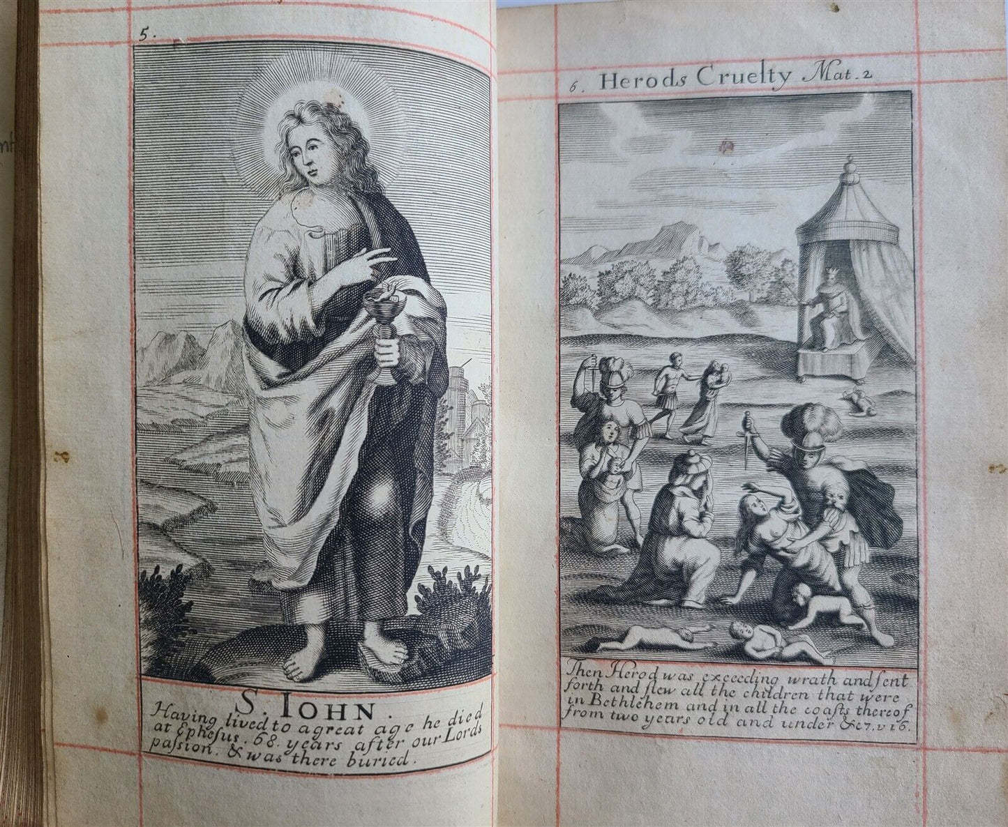 1703 BOOK OF COMMON PRAYER in ENGLISH FULLY ILLUSTRATED ANTIQUE