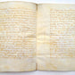 1645 MANUSCRIPT on VELLUM antique LAW DOCUMENT in FRENCH 10 leaves