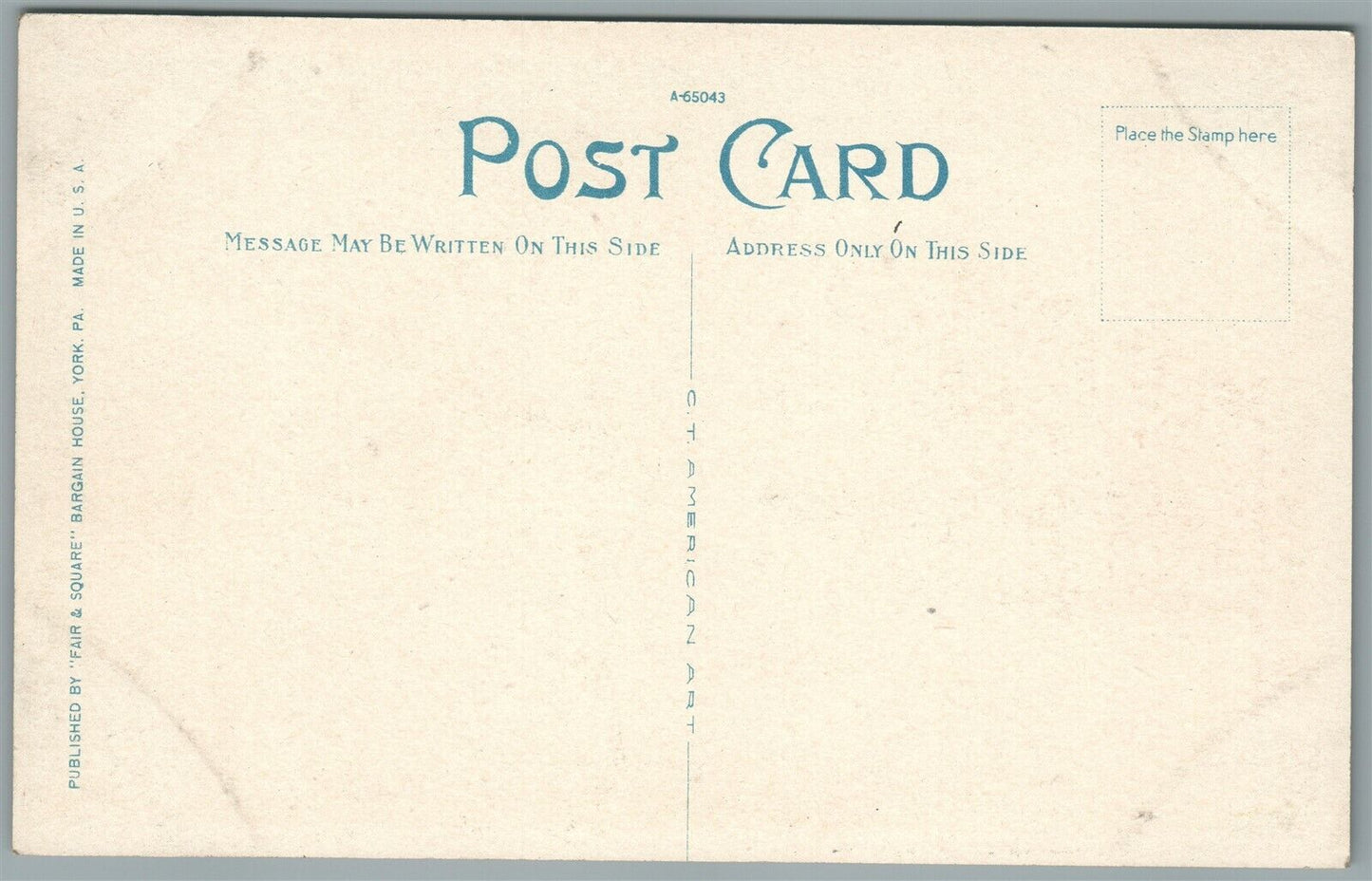 HANOVER PA SHOE FACTORY ANTIQUE POSTCARD