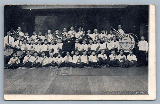 ALLENTOWN PA JUVENILE BAND ANTIQUE POSTCARD