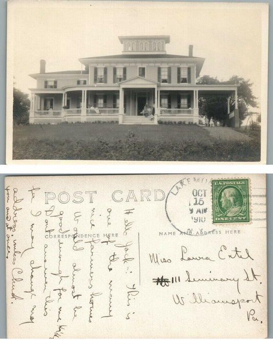 LAKEMONT PA ARCADIA INN HOTEL ANTIQUE 1910 RPPC REAL PHOTO POSTCARD