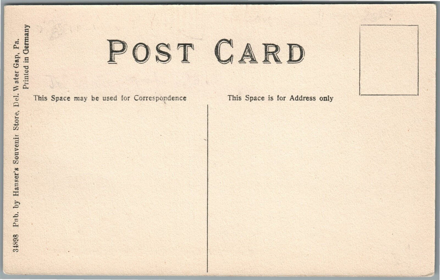 DELAWARE WATER GAP PA TROLLEY TERMINAL & HAUSER'S ANTIQUE POSTCARD