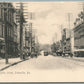 POTTSVILLE PA CENTRE STREET ANTIQUE POSTCARD No. 10089