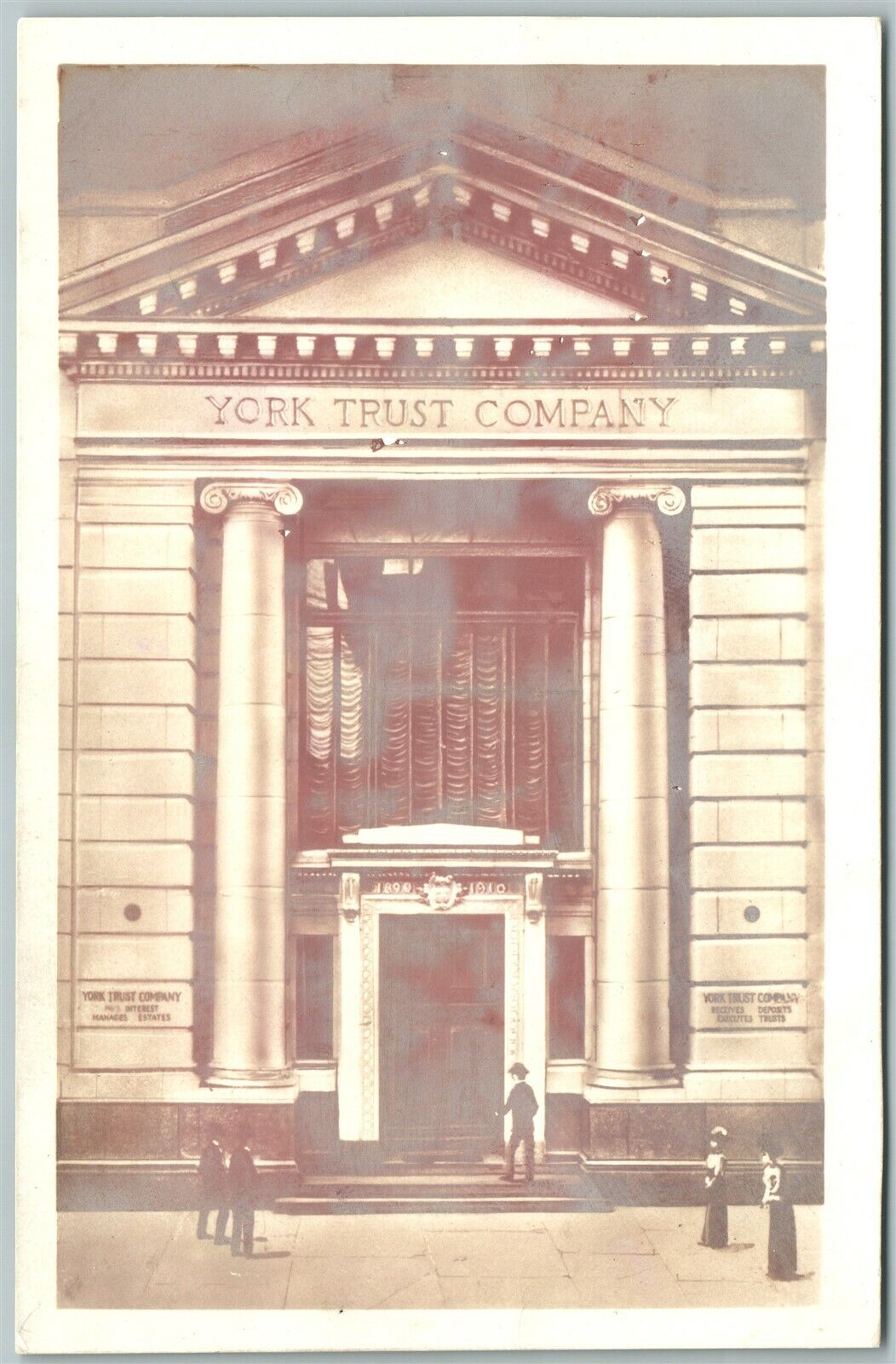 YORK PA TRUST COMPANY ANTIQUE REAL PHOTO POSTCARD RPPC