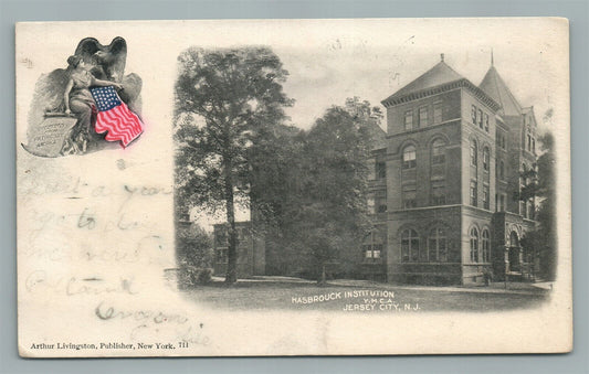JERSEY CITY NJ YMCA HASBROUCK INSTITUTION ANTIQUE POSTCARD by ARTHUR LIVINGSTON