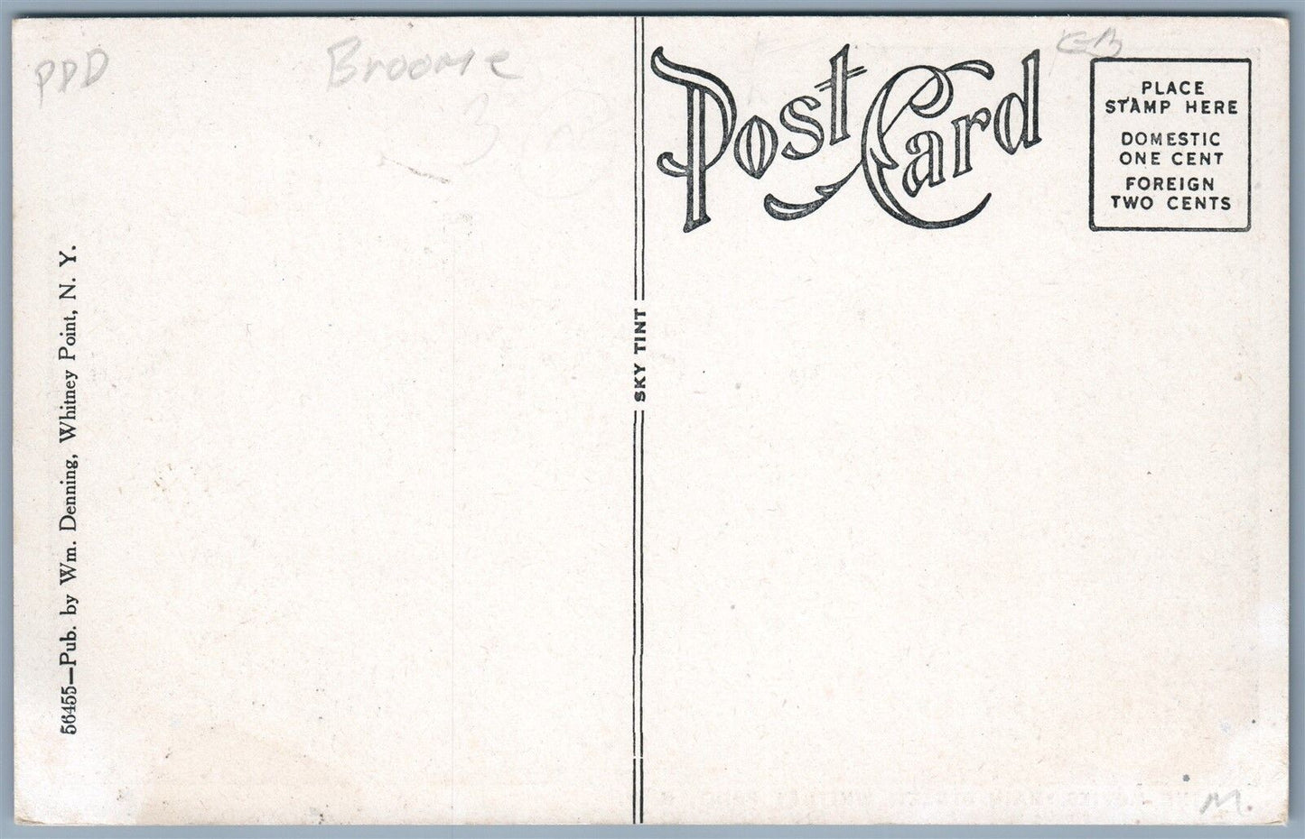 WHITNEY POINT NY MAIN STREET THE MOVIES ANTIQUE POSTCARD