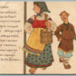 RUSSIA VILLAGE COUPLE ANTIQUE POSTCARD w/ POETRY