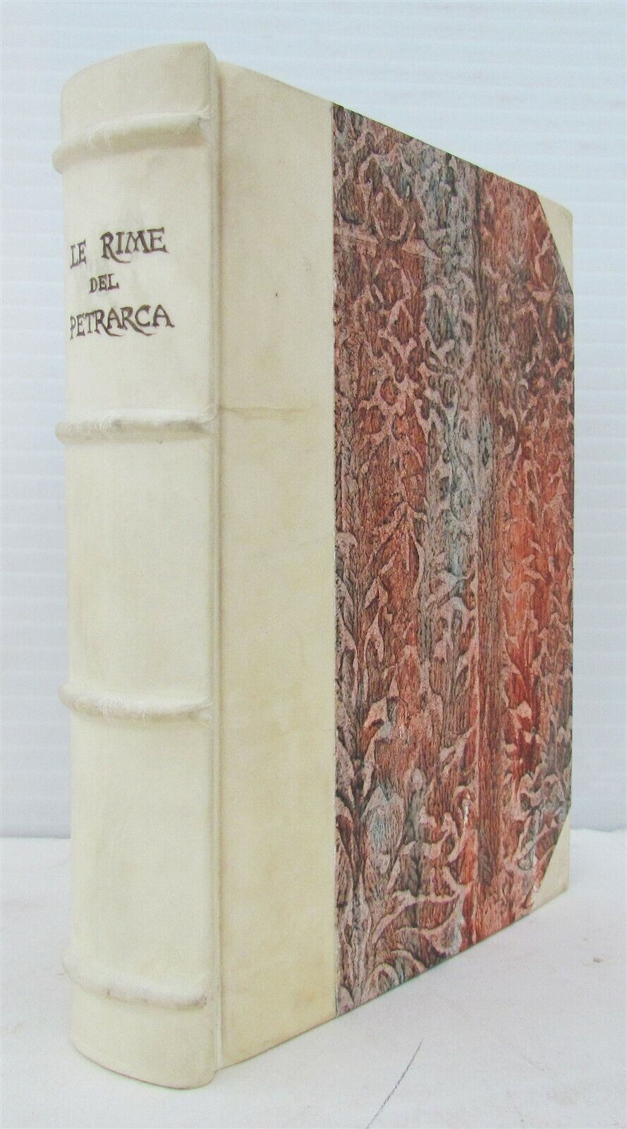 1582 POETRY by PETRARCH antique VELLUM BOUND book LE RIME DEL PETRARCA