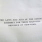 1894 FACSIMILE of LAWS & ACTS of GENERAL ASSEMBLY of NEW YORK antique VELLUM