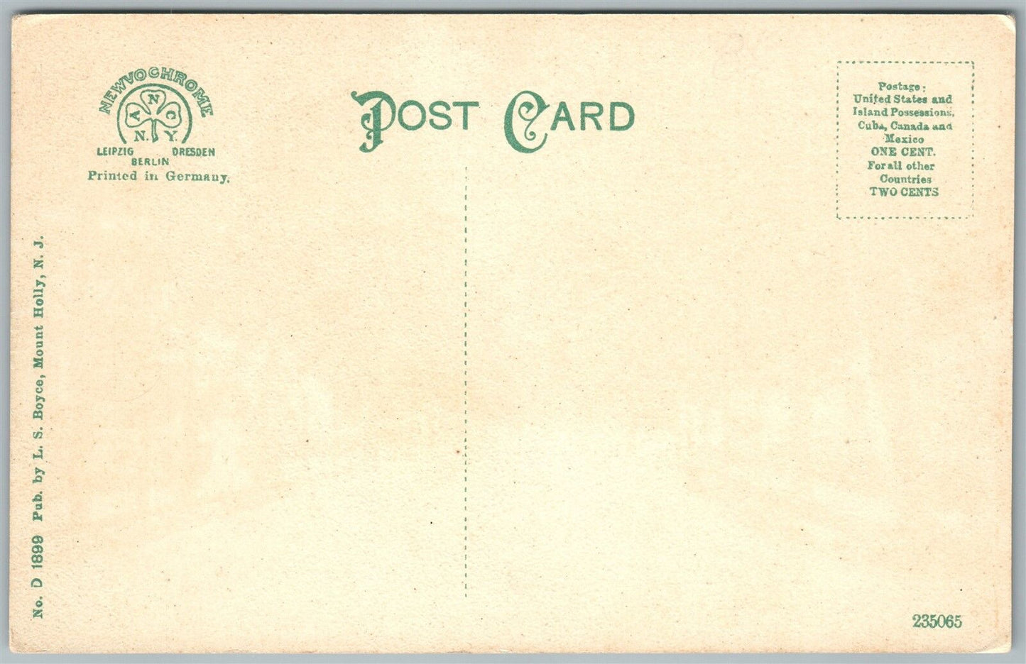 MOUNT HOLLY NJ UNION STREET ANTIQUE POSTCARD