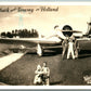 AVIATION HOLLAND VINTAGE REAL PHOTO POSTCARD RPPC PHOTOMONTAGE airplane on farm