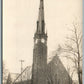 LEWISBURG PA CHURCH ANTIQUE REAL PHOTO POSTCARD RPPC