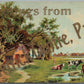 HERRICK CENTRE PA GREETINGS ANTIQUE POSTCARD