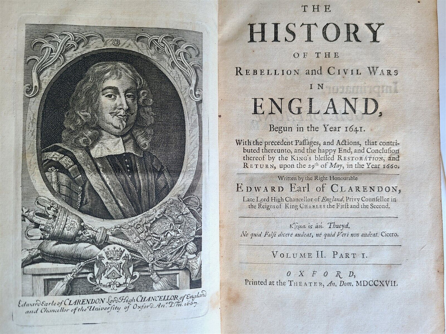 1717-24 HISTORY of REBELLION & CIVIL WARS in ENGLAND antique 7 VOLUMES complete