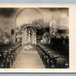 MT.PLEASANT NJ CHURCH INTERIOR ANTIQUE REAL PHOTO POSTCARD RPPC