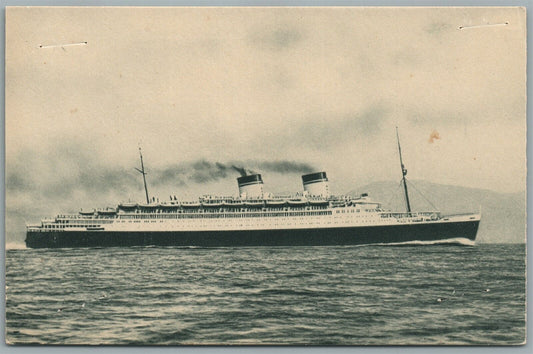 STEAMSHIP CONTE DI SAVOIA ANTIQUE POSTCARD