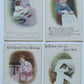 VALENTINE DAY LOT OF 4 WWI ERA ROMANTIC ANTIQUE POSTCARDS