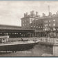 HOLYHEAD : HOTEL AND LANDING STAGE ANTIQUE POSTCARD