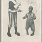 TWO CLOWNS ANTIQUE POSTCARD