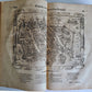 1578 COSMOGRAPHY by Sebastian Munster antique RARE ILLUSTRATED w/ MAPS PIGSKIN