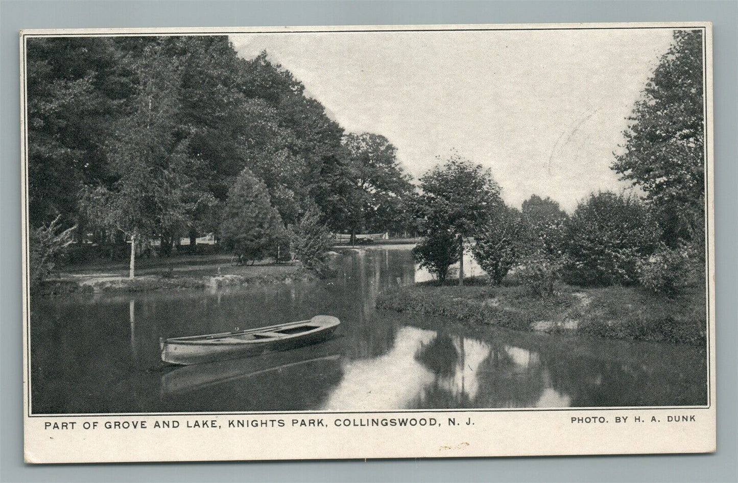 COLLINGSWOOD NJ KNIGHTS PARK ANTIQUE POSTCARD