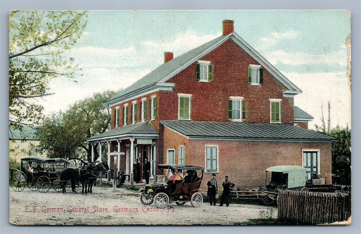 GERMANS CORNER PA GENERAL STORE ANTIQUE POSTCARD