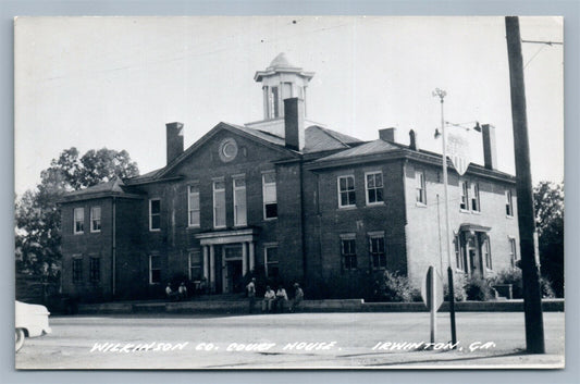 IRWINGTON GA WILKINSON CO. COURT HOUSE VINTAGE REAL PHOTO POSTCARD RPPC