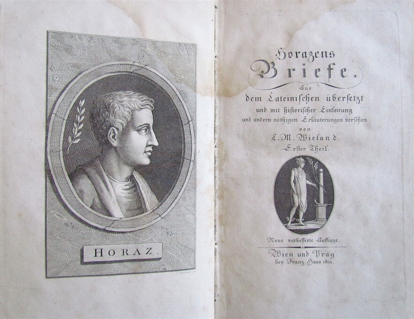 1801 HORACE WORKS in GERMAN antique