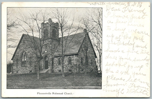 PLEASANTVILLE PA REFORMED CHURCH 1912 UNDIVIDED ANTIQUE POSTCARD