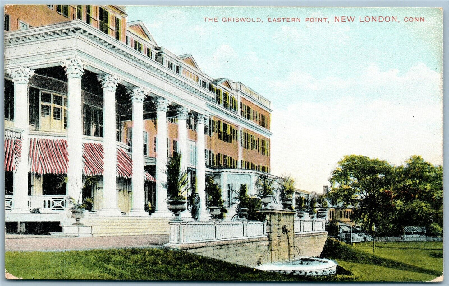 NEW LONDON CT GRISWOLD EASTERN POINT ANTIQUE POSTCARD