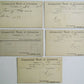 1876 LOT of 5 COMMERCIAL BANK of COLUMBUS OHIO ANTIQUE STATEMENT CARDS POSTCARDS