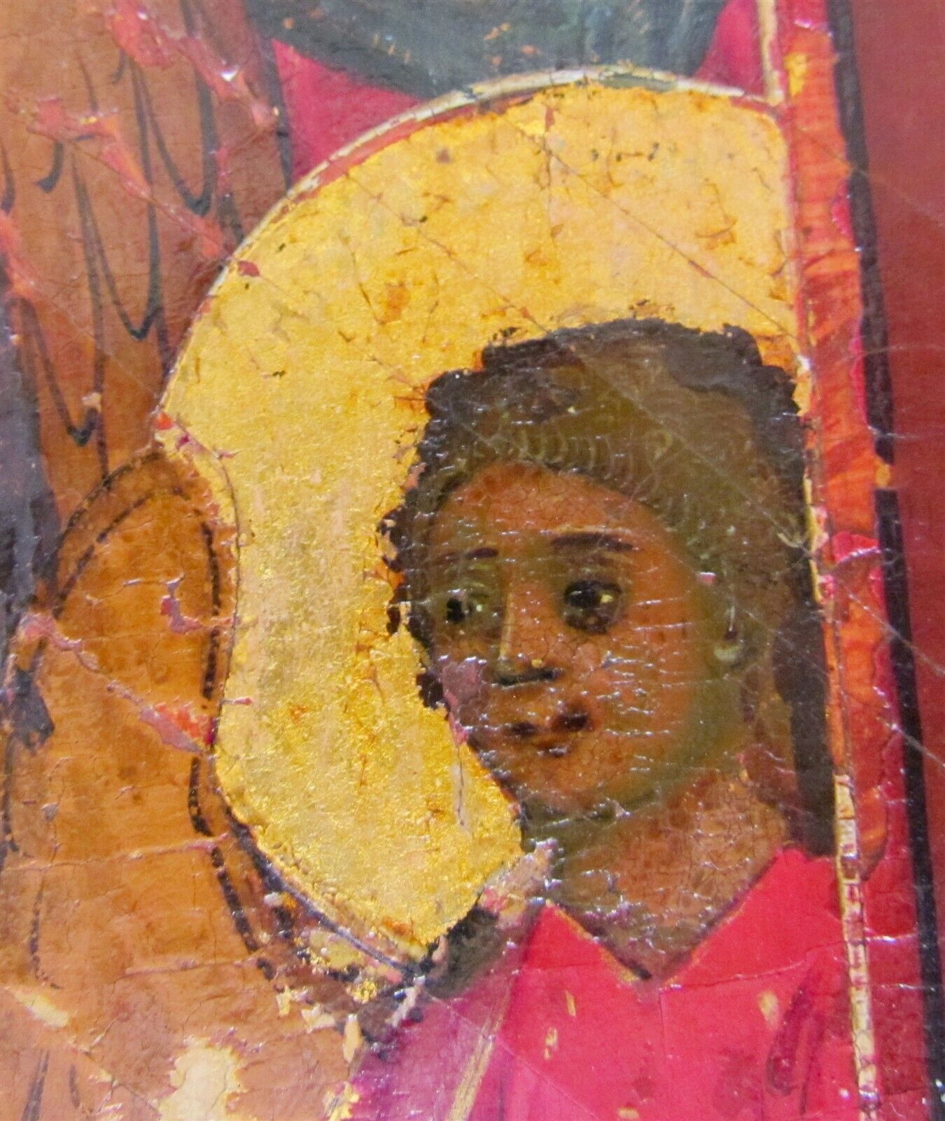 RUSSIAN ICON of BAPTISM of CHRIST antique 19th CENTURY