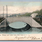 GLEN COVE LONG ISLAND NY BRIDGE OVER LOWER LAKE ANTIQUE POSTCARD
