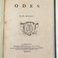 1756 BRITISH POETRY ODES by Mr. MASON antique English