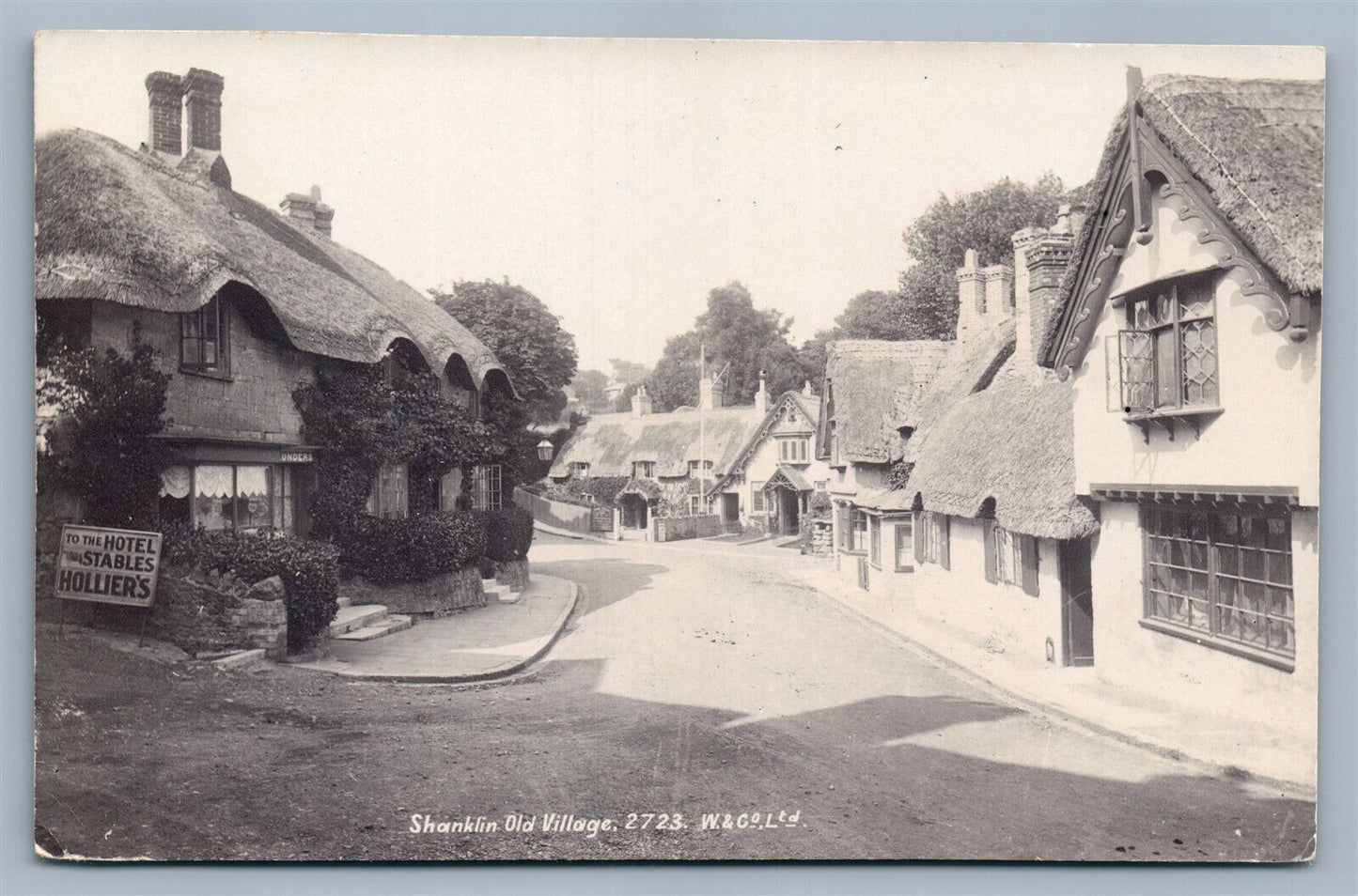 SHANKLIN OLD VILLAGE ENGLAND ANTIQUE REAL PHOTO POSTCARD RPPC