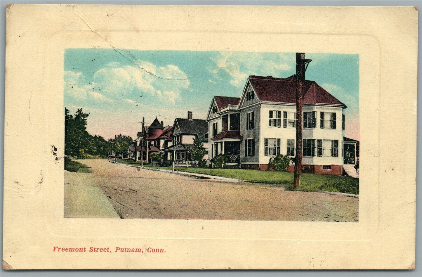 PUTNAM CT FREEMONT STREET ANTIQUE POSTCARD