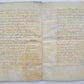 1645 MANUSCRIPT on VELLUM antique LAW DOCUMENT in FRENCH 10 leaves