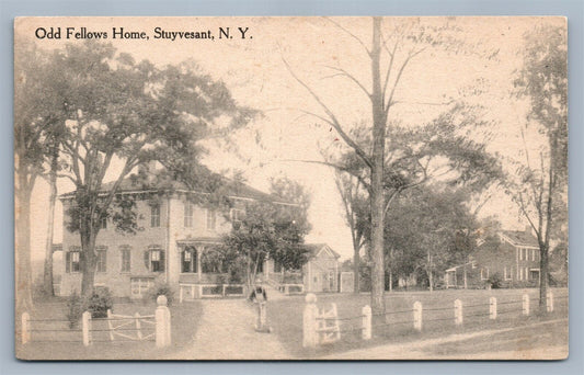 STUYVESANT NY ODD FELLOWS HOME ANTIQUE POSTCARD