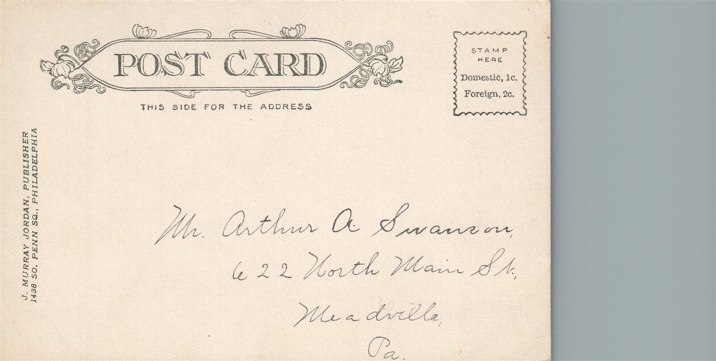 WARREN PA COURT HOUSE UNDIVIDED ANTIQUE POSTCARD