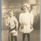 KIDS w/ TOY RIFLE ANTIQUE REAL PHOTO POSTCARD RPPC