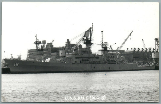 MILITARY SHIP USS DALE VINTAGE REAL PHOTO POSTCARD RPPC